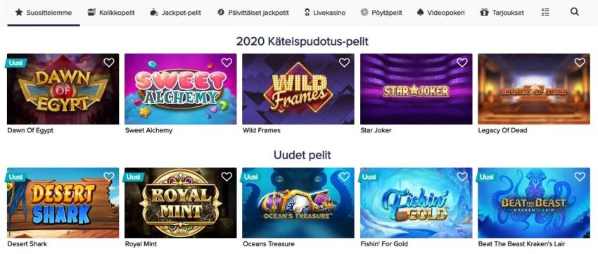 Casinoeuro pelivalikoima