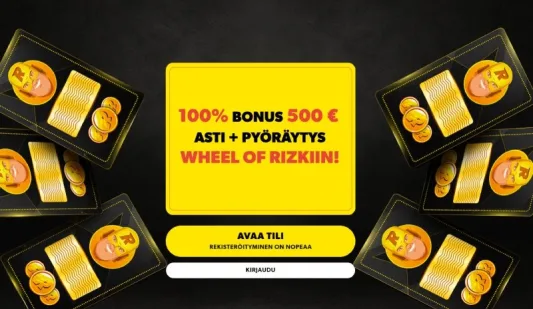 Rizk Casino etusivu