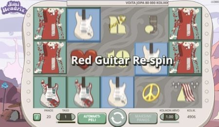 Jimi Hendrix red guitar ilmaiskierrokset