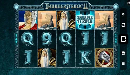 Thunderstruck 2 pelinäkymä