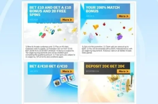 Betfair Casino bonukset