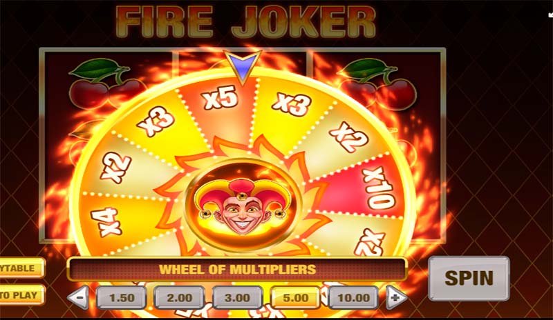 Fire Joker Wheel of Multipliers