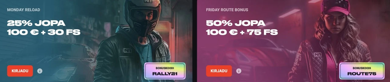 N1 Casino bonuskoodit