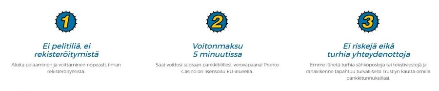 Pronto Casino voitonmaksu