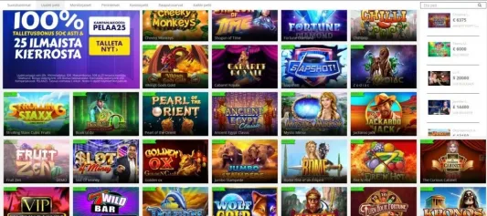 kaiser slots nettikasinon pelivalikoima