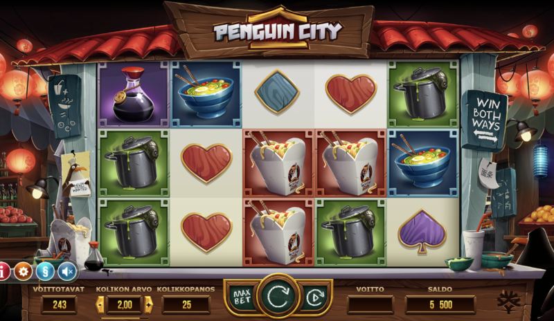 Penguin City peruspelinäkymä