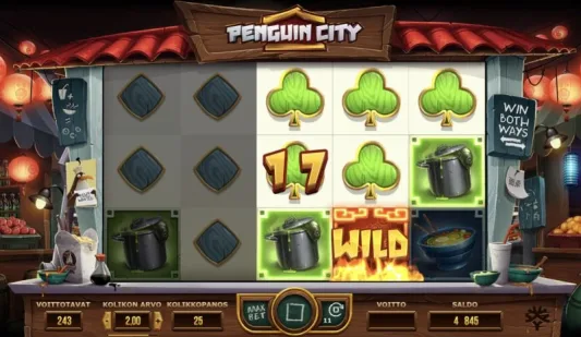 Penguin City wild-symboli