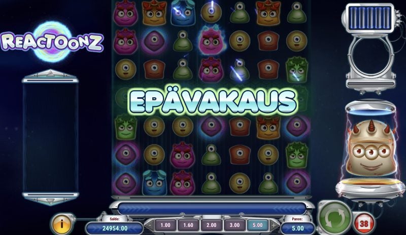 Reactoonz epävakaus