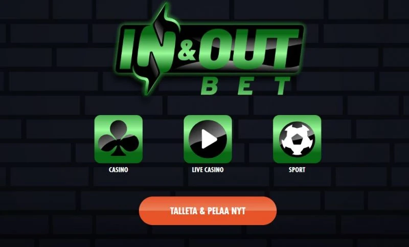 InAndOutBet talleta ja pelaa