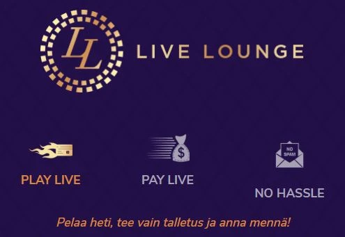 Live Lounge casino rahaliikenne