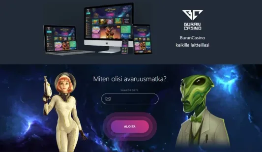 Buran Casino toimii kaikilla laitteilla