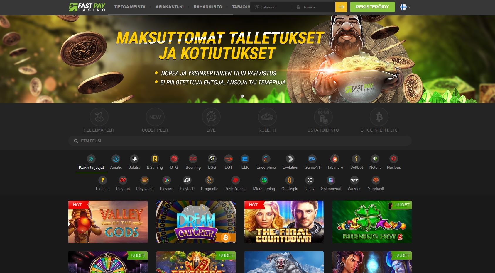 Fastpay casino etusivu