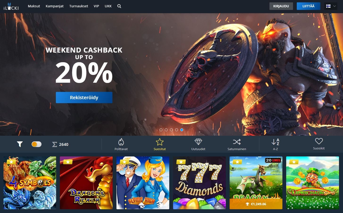 iLucki casino cashback