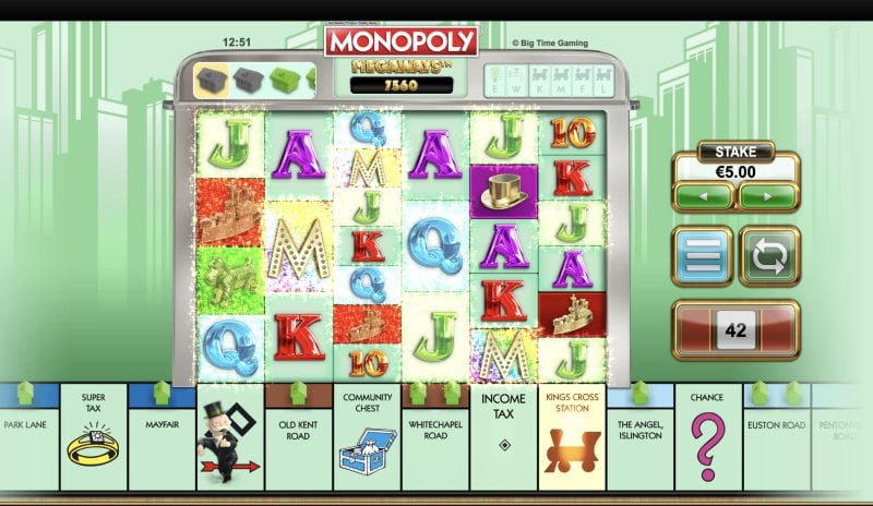 Monopoly Megaways symbolit