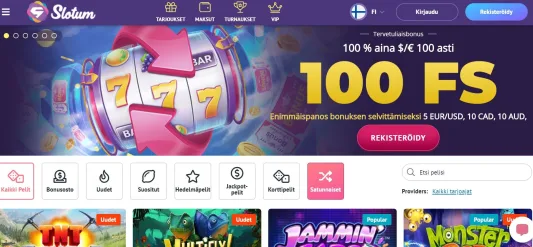 Slotum Casino bonus