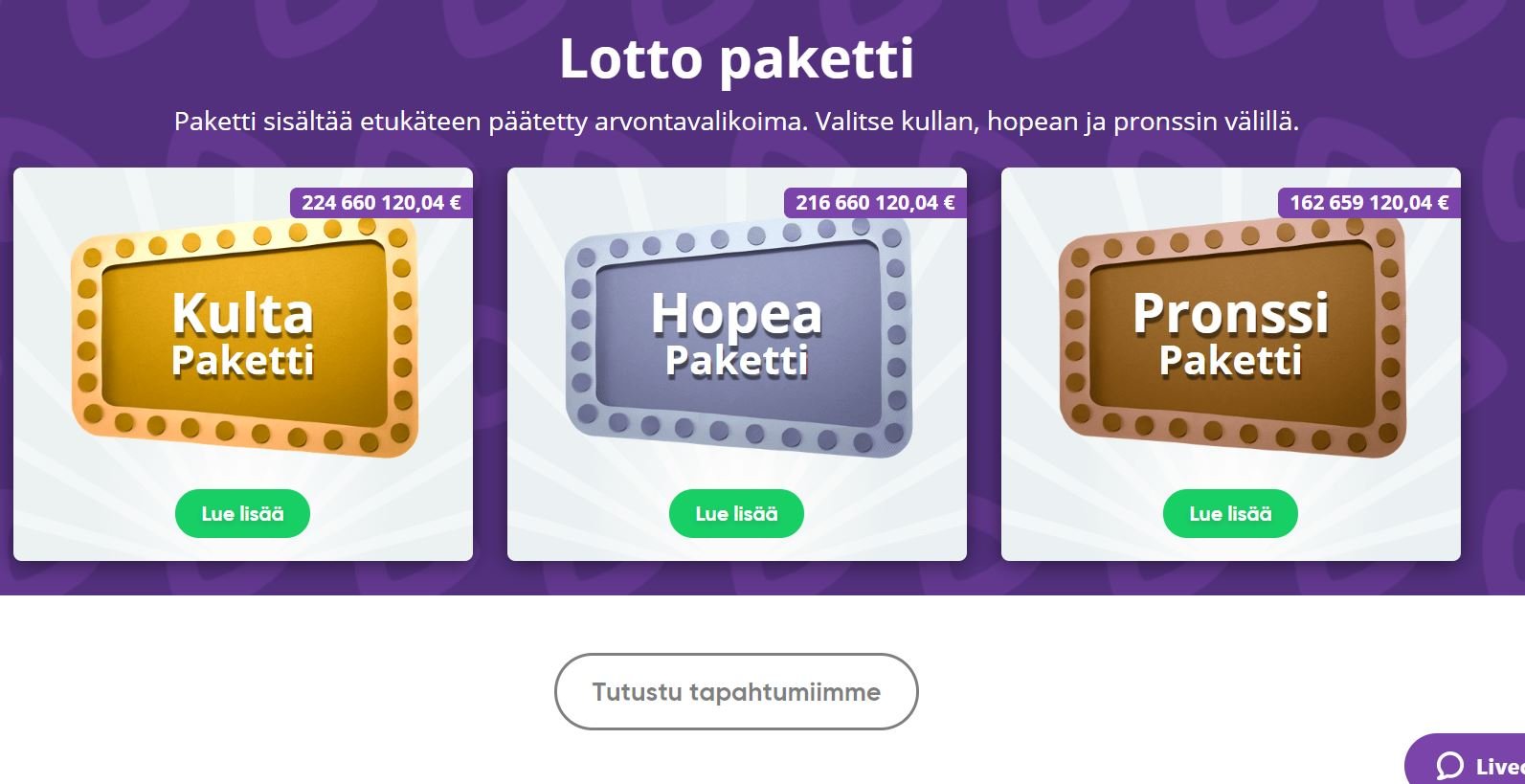 Speedy lotto lottopaketti