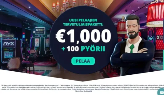 Jonny Jackpot tervetuliaispaketti