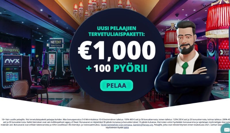 Jonny Jackpot tervetuliaispaketti