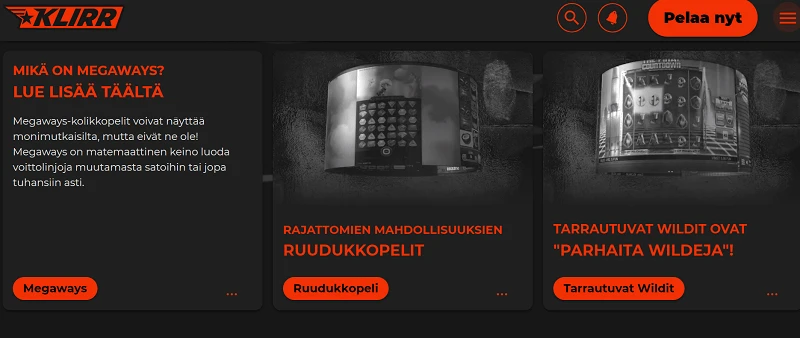 Klirr Casino tarjoukset