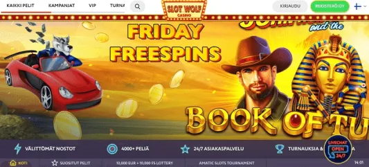 Slot Wolf Casino Perjantain ilmaiskierrokset