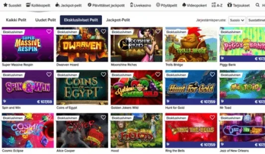 CasinoEuro Casino pelivalikoima