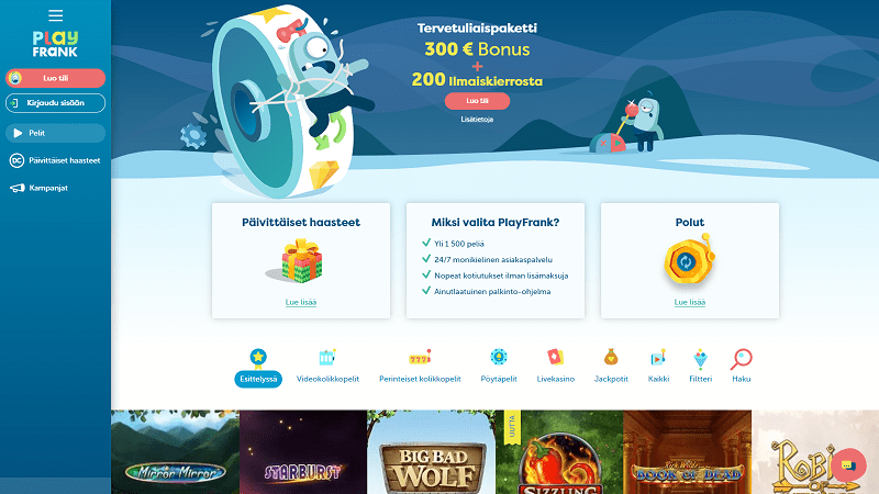 playfrank casino etusivu