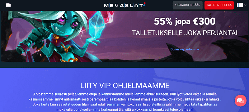 Megaslot Casino tarjoukset