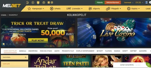 Melbet Casino kolikkopelit