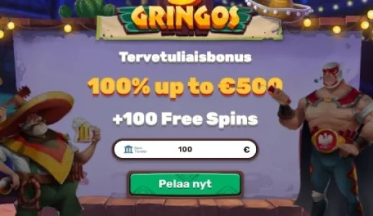 5Gringos Casino tervetulobonus