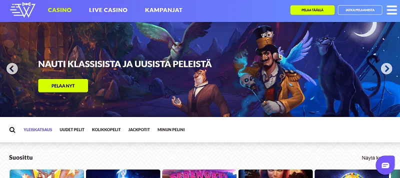 InstantWest Casino etusivu