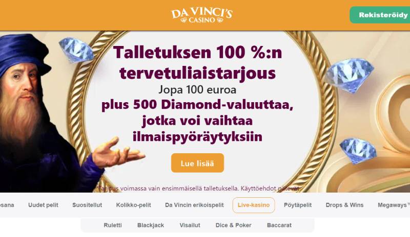 Da Vinci's Casino etusivu