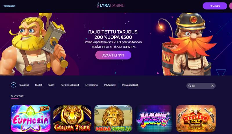 Lyra casino etusivu