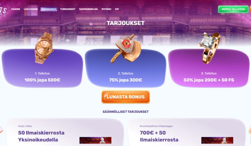 Slots Palace Casino tarjoukset