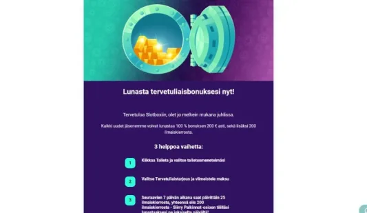 Slotbox tervetulobonus