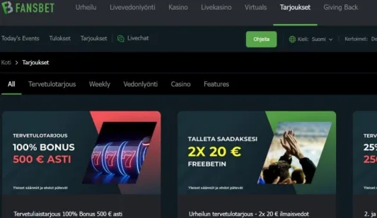 Fansbet tarjoukset