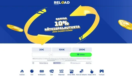 Reload Casino cashback