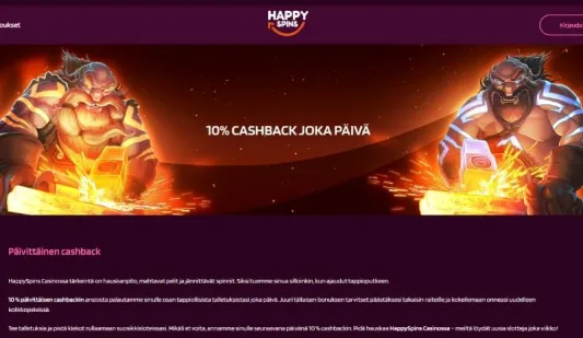 Happy Spins cashback