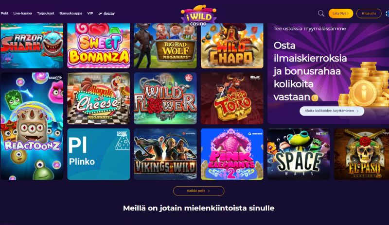 iWild Casino kolikkopelit