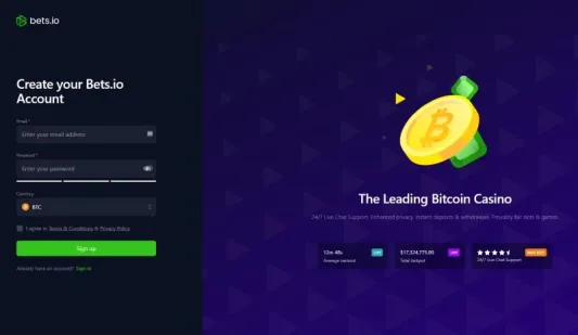 Bets.io Casino avaa pelitili