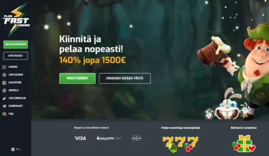 PlayFast Casino etusivu