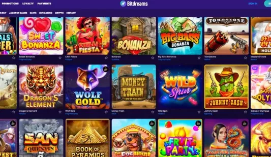 Bitdreams Casino kolikkopelit