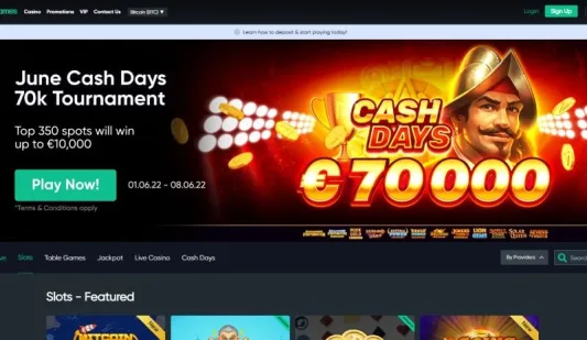 Bitcoin Games Casino etusivu