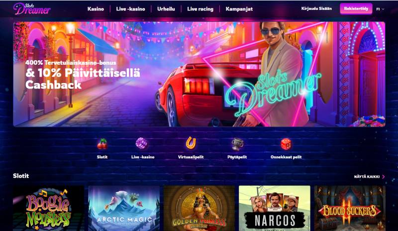 Slots Dreamer Casino etusivu