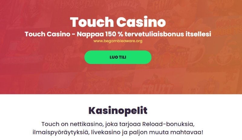 Touch Casino etusivu