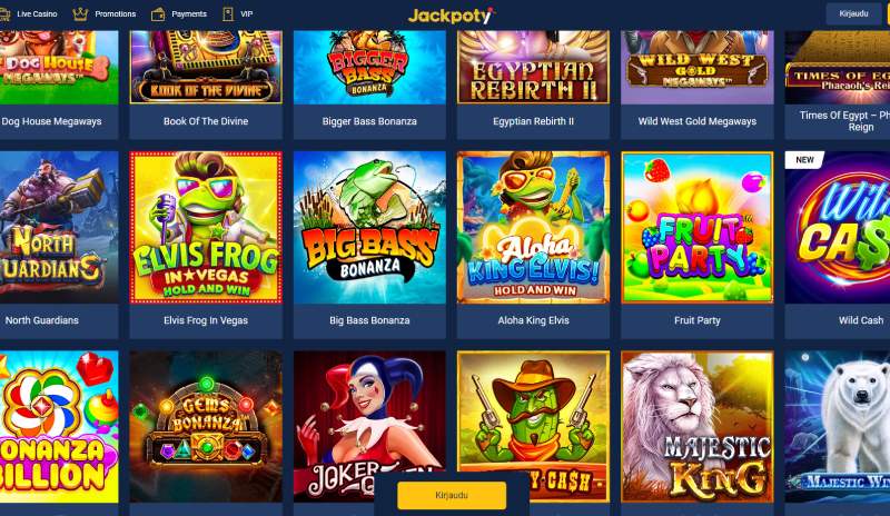 Jackpoty casino kolikkopelit