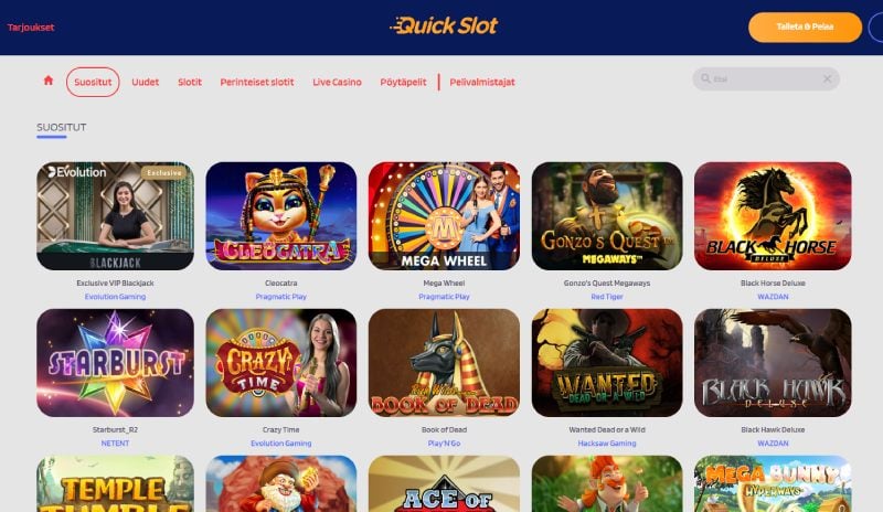 Quickslot Casino kolikkopelit