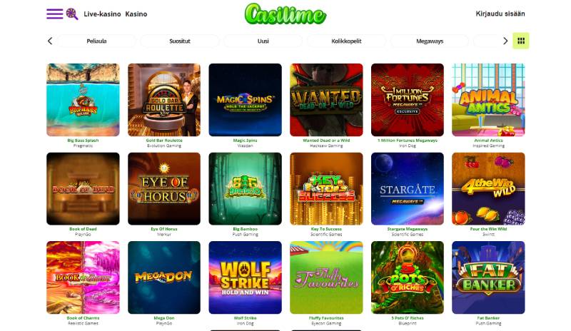 Casilime Casino kolikkopelit