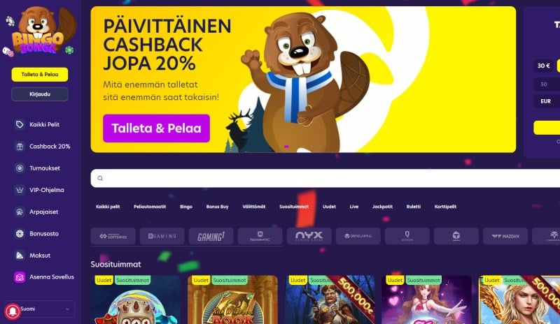 Bingo Bonga Casino etusivu