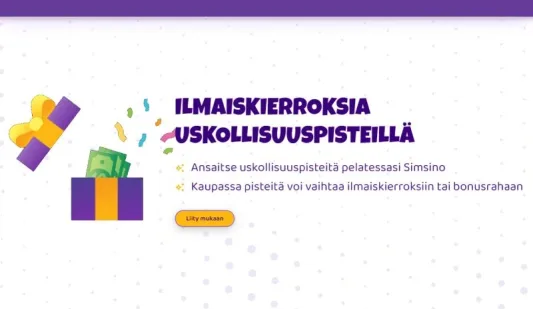 Simsino Casino ilmaiskierrokset uskollisuuspisteillä