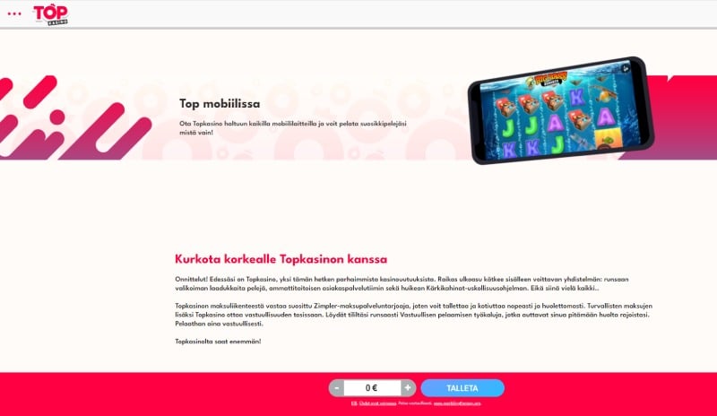 TopKasino mobiilikasino